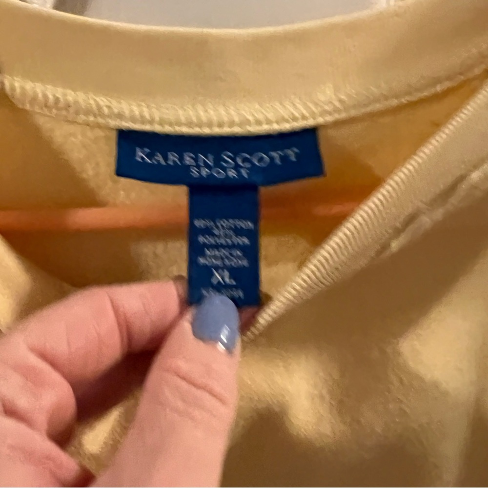 Hand Painted Winnie the Pooh & Piglet on Karen Scott Sweatshirt, Size XL - Picture 5 of 7